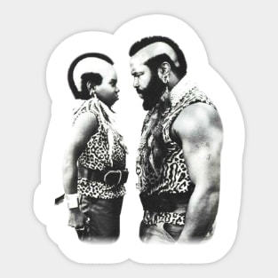 Mr T and little barracus Sticker